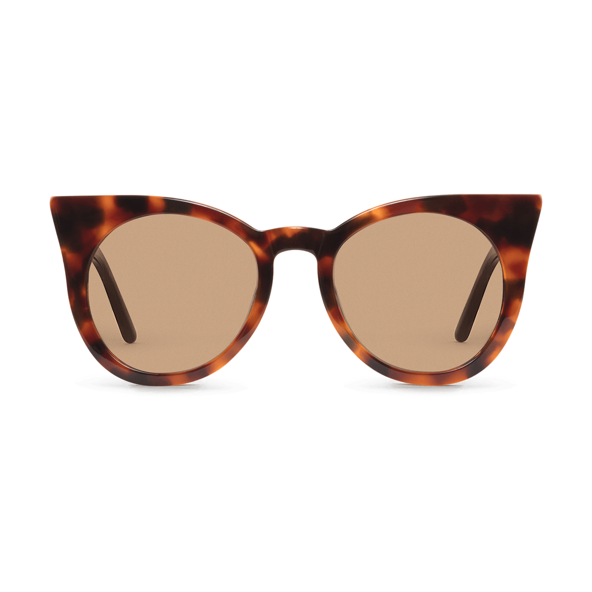 Sunglasses in a soft cat-eye shape