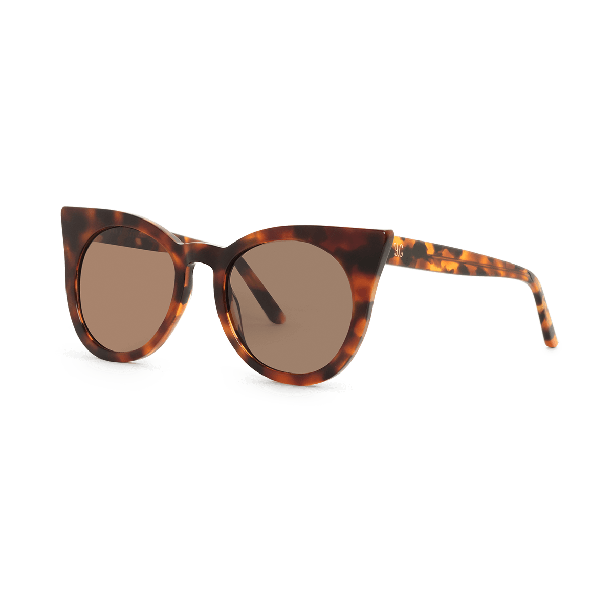 Sunglasses in a soft cat-eye shape