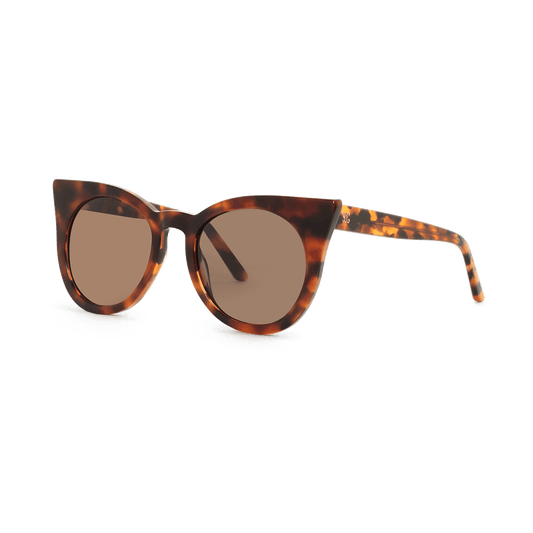 Sunglasses in a soft cat-eye shape