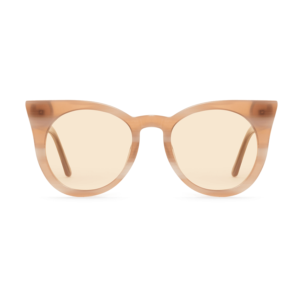 Sunglasses in a soft cat-eye shape