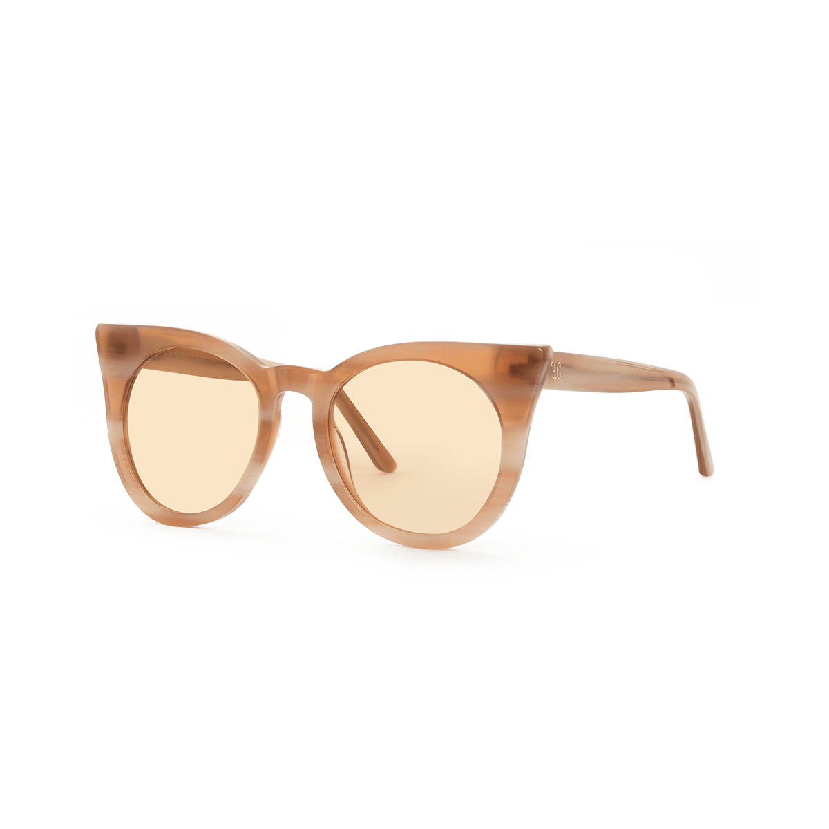 Sunglasses in a soft cat-eye shape