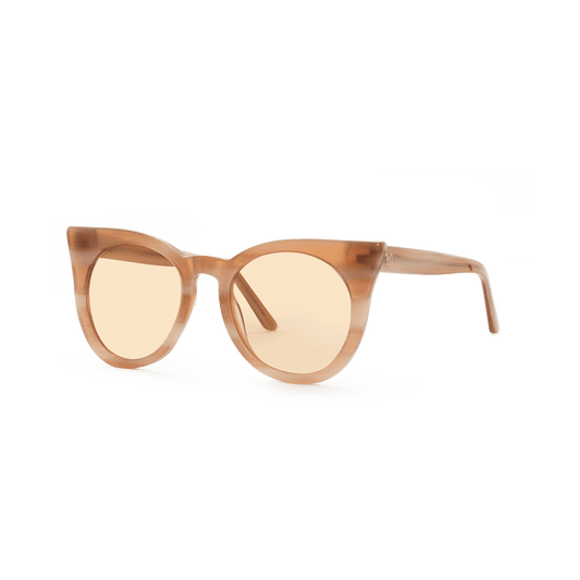 Sunglasses in a soft cat-eye shape