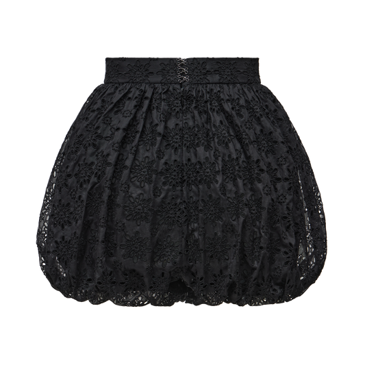 Cotton shorts with floral embroidery