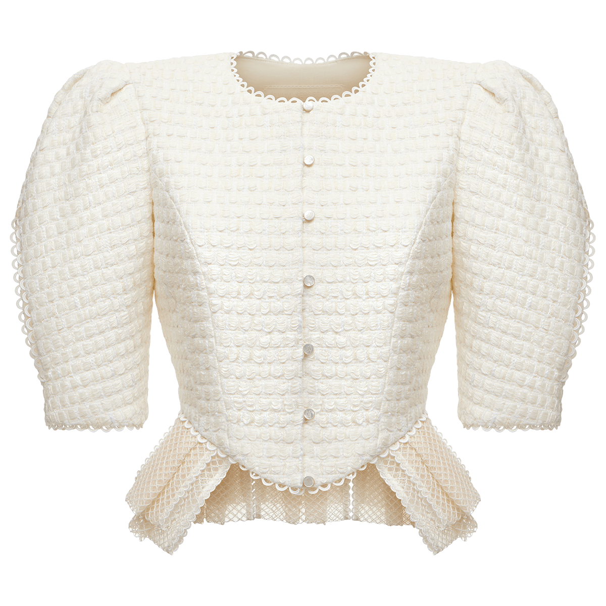 Bouclé jacket with basque