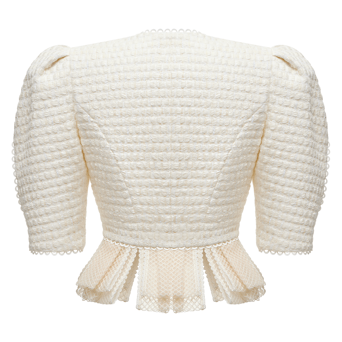 Bouclé jacket with basque