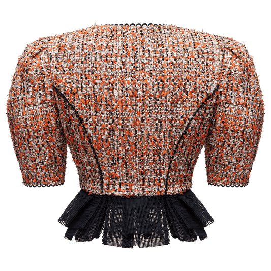Bouclé jacket with basque