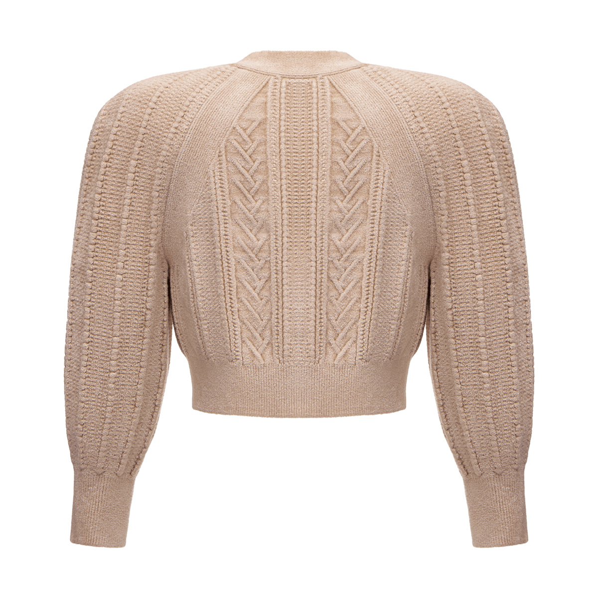 Cardigan with voluminous shoulders