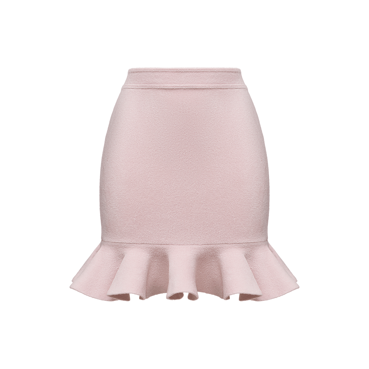 Mini skirt with voluminous flounces