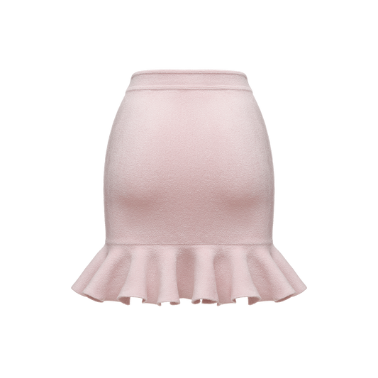 Mini skirt with voluminous flounces
