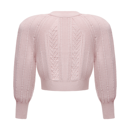 Cardigan with voluminous shoulders