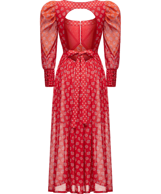 Cotton dress in signature floral print