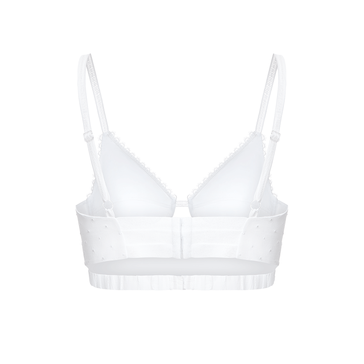 Embroidered batiste and linen bustier top