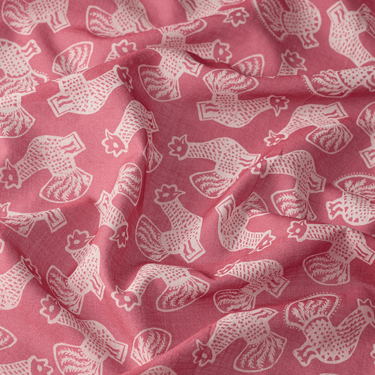 Cotton scarf with signature animal print