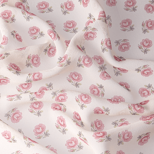 Silk scarf with signature floral print