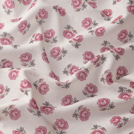 Cotton scarf with signature floral print