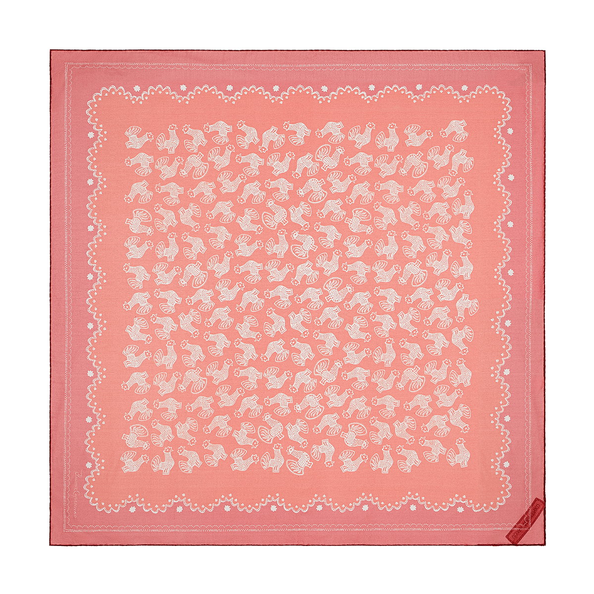 Silk scarf with signature animal print