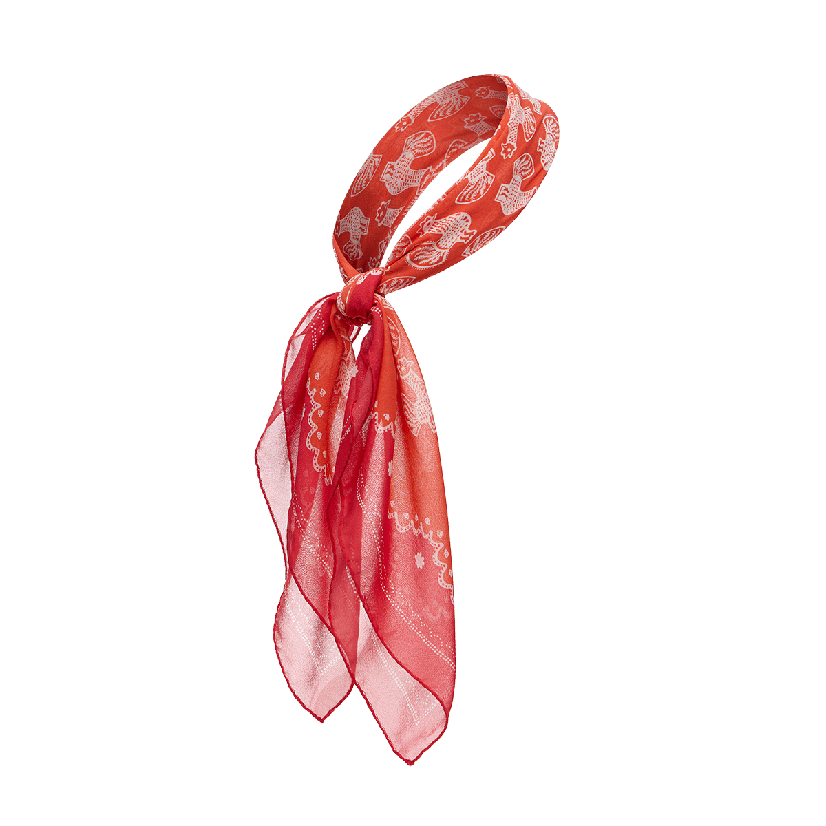 Silk scarf with signature animal print