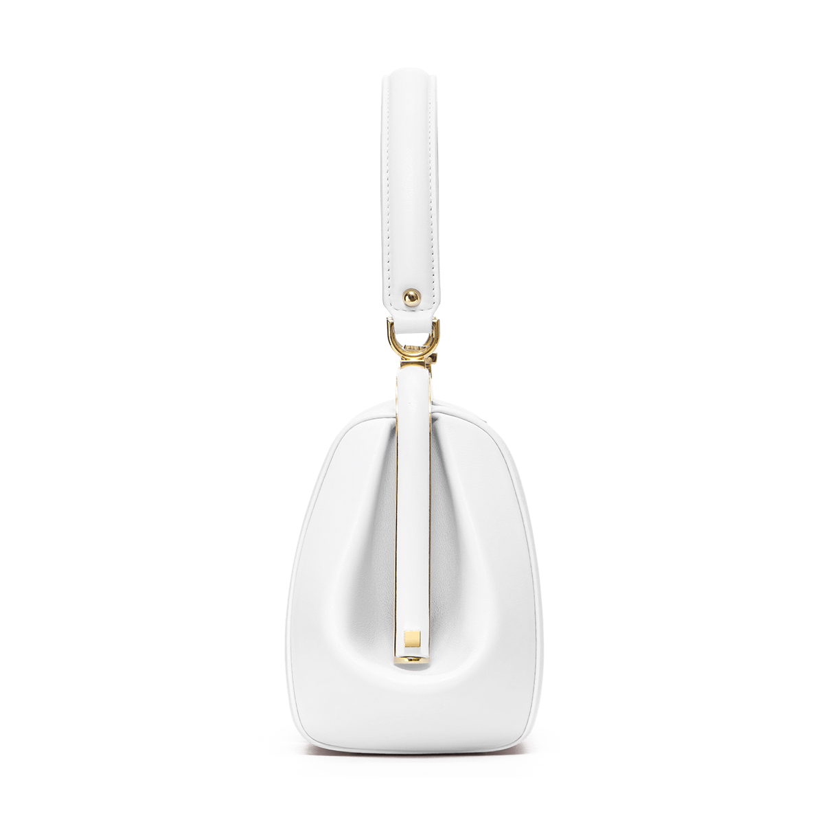 Leather bag with top handle