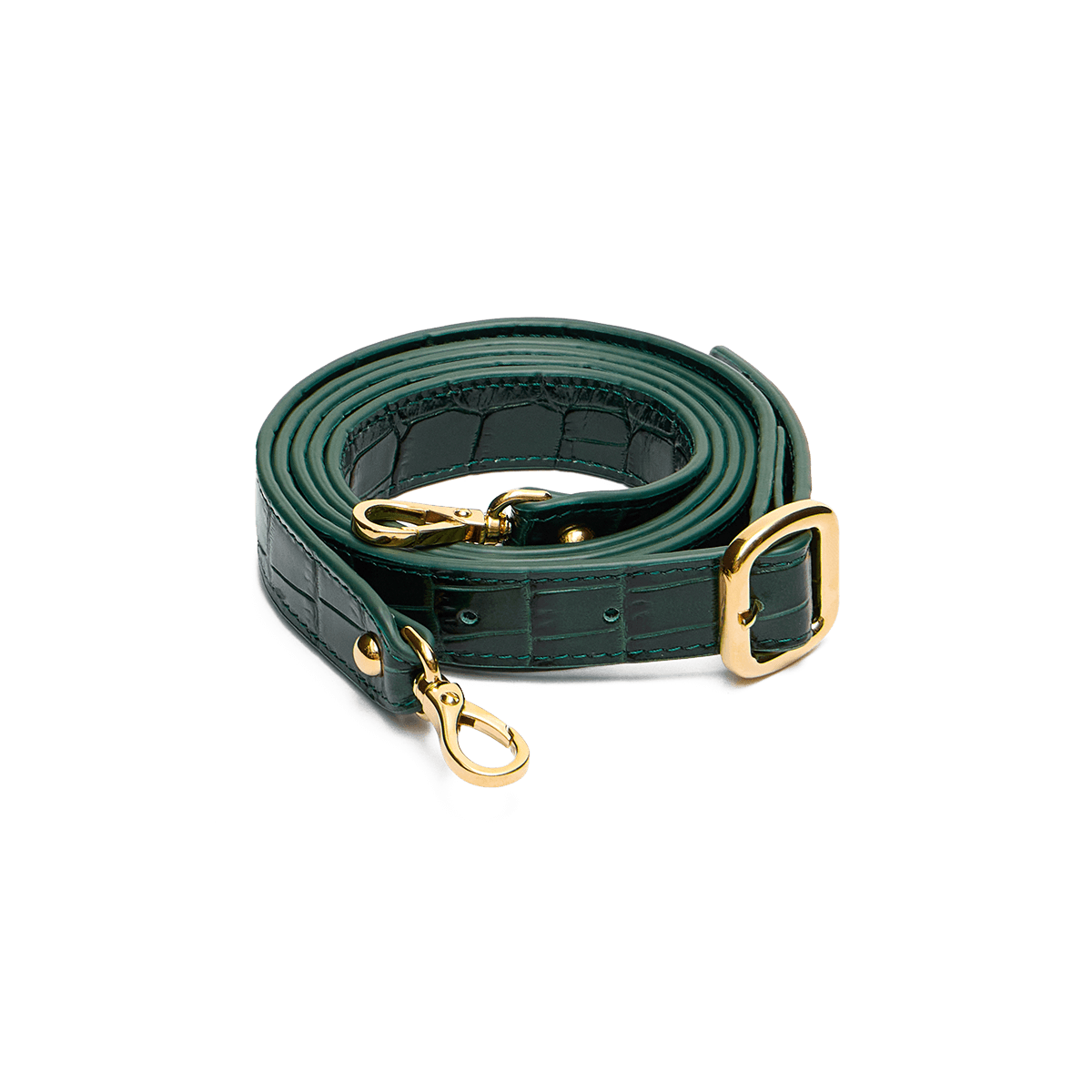 Leather satchel with a signature clasp