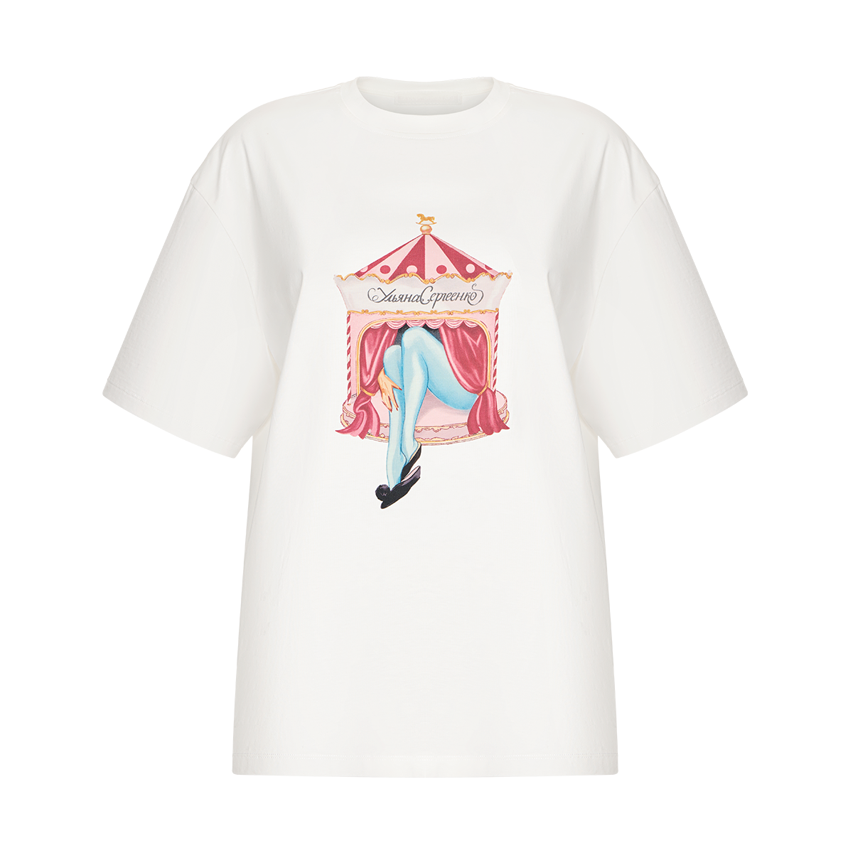 T-shirt with a signature print