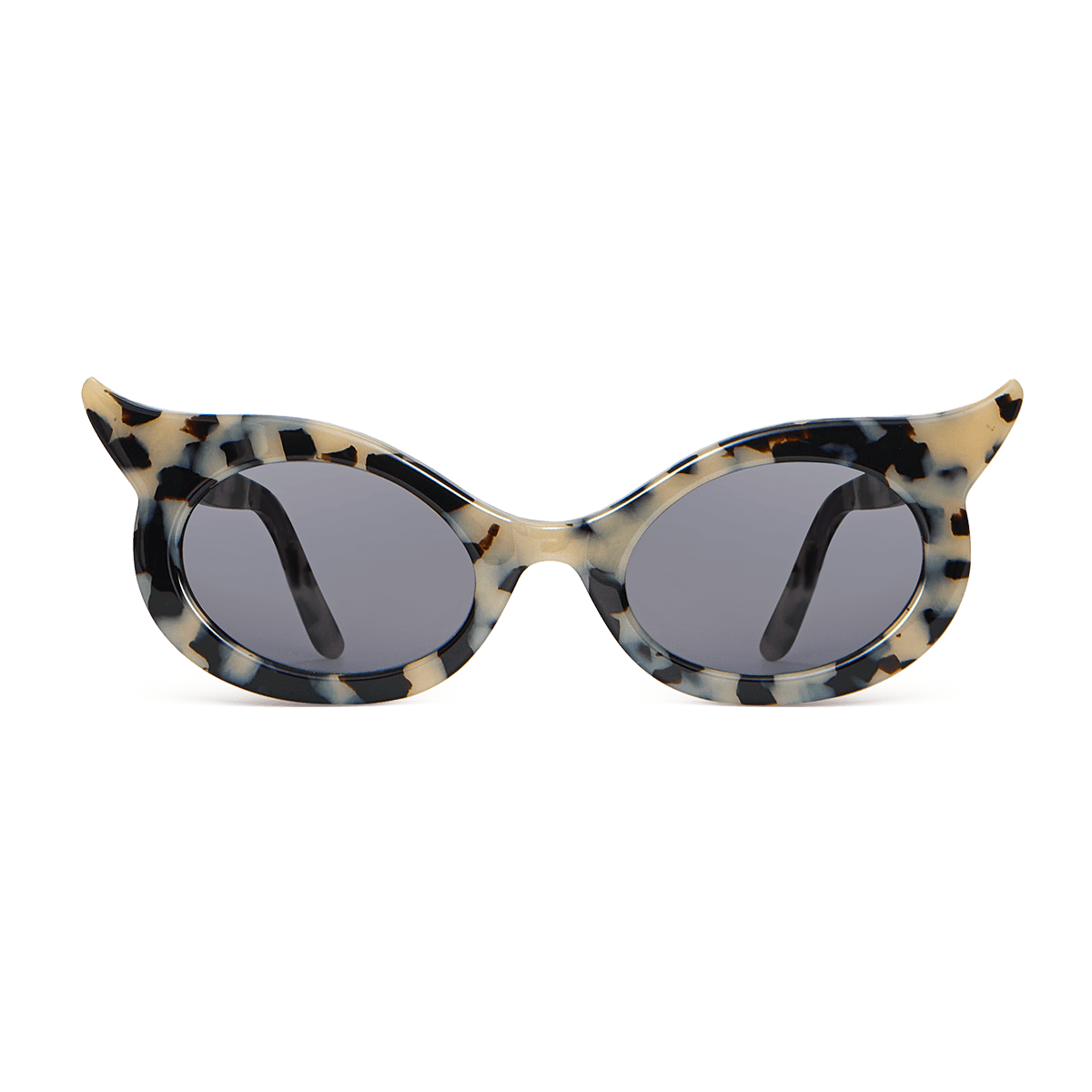 Sunglasses with upswept corners