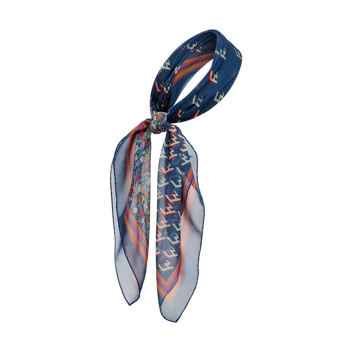 Silk scarf with signature floral print