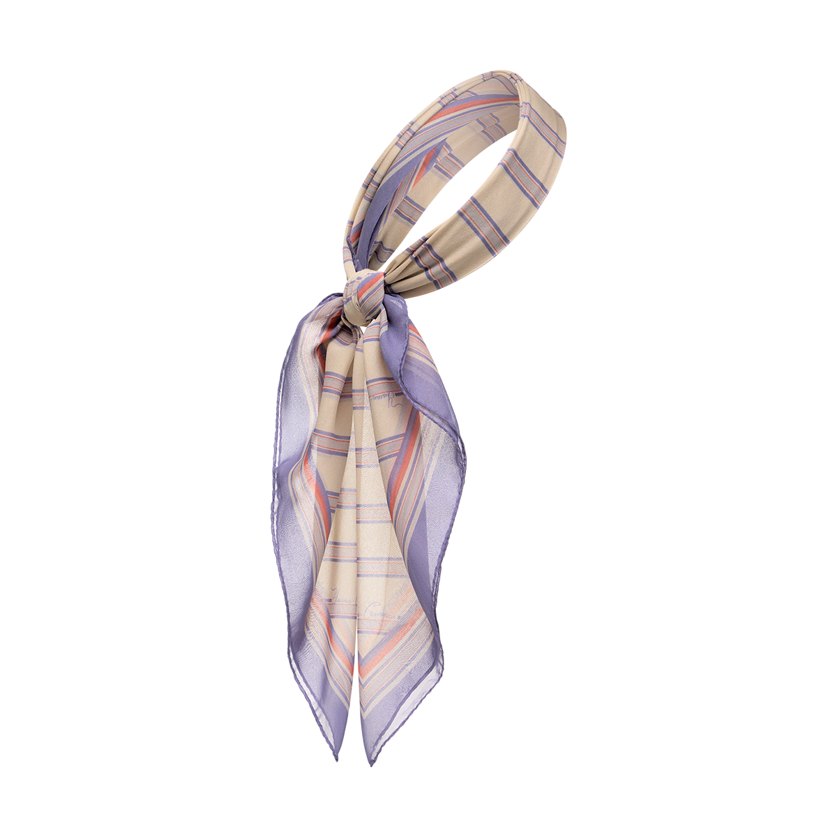 Silk scarf with a signature print
