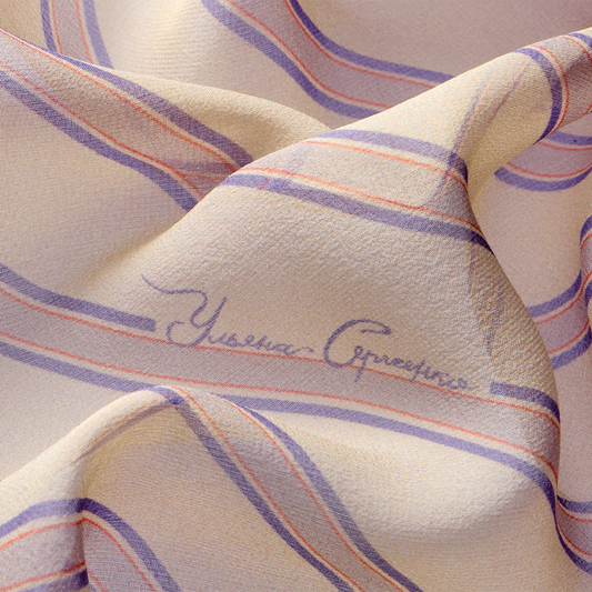 Silk scarf with a signature print