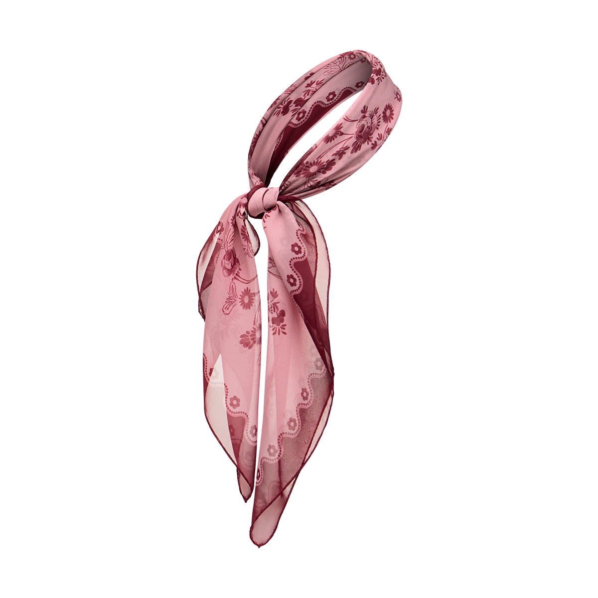 Silk scarf with a signature print