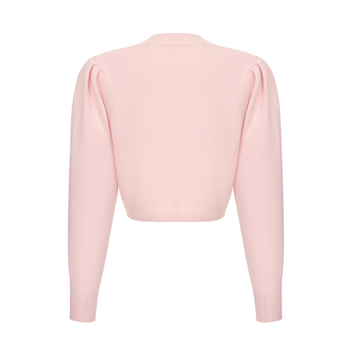 Cropped cashmere jumper with a signature symbol