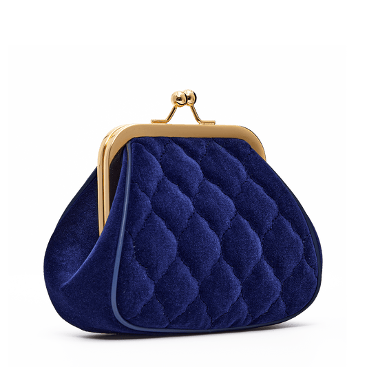 Silk velvet and leather mini bag