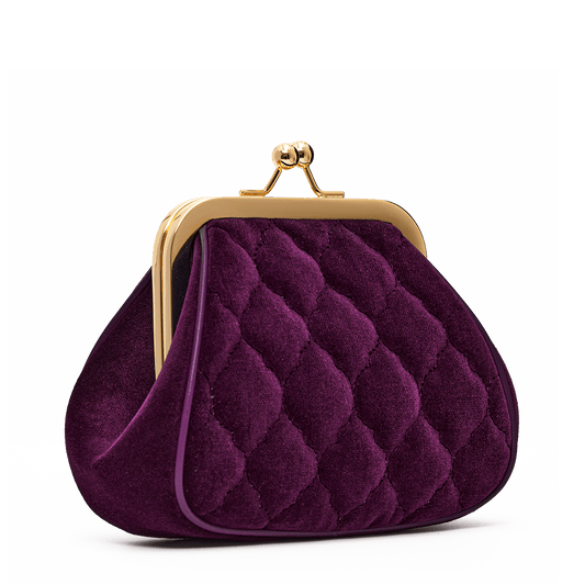 Silk velvet and leather mini bag