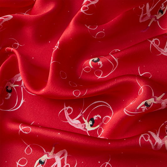 Silk scarf with a signature print