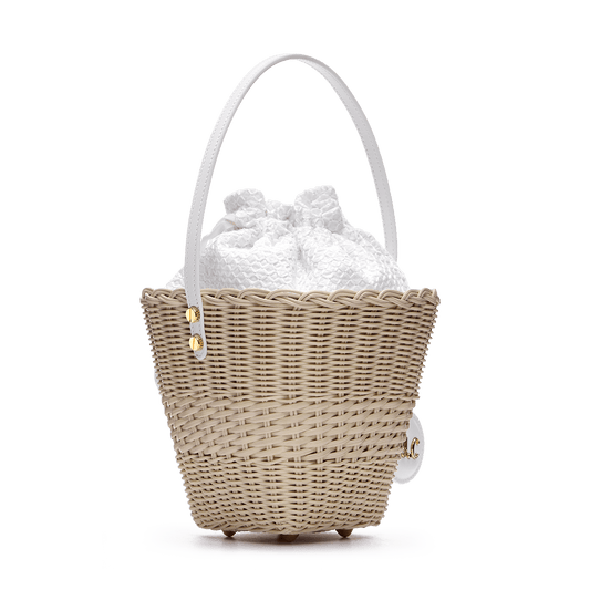 Woven basket with a charm