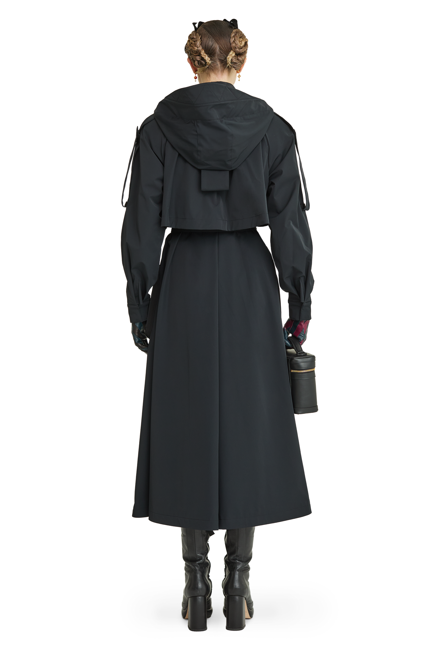 Trench coat with a hood