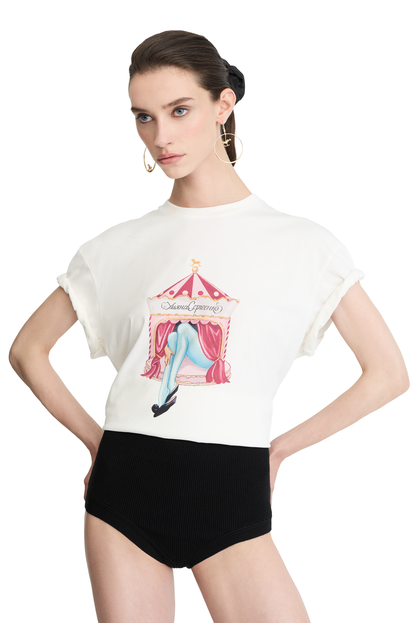 T-shirt with a signature print
