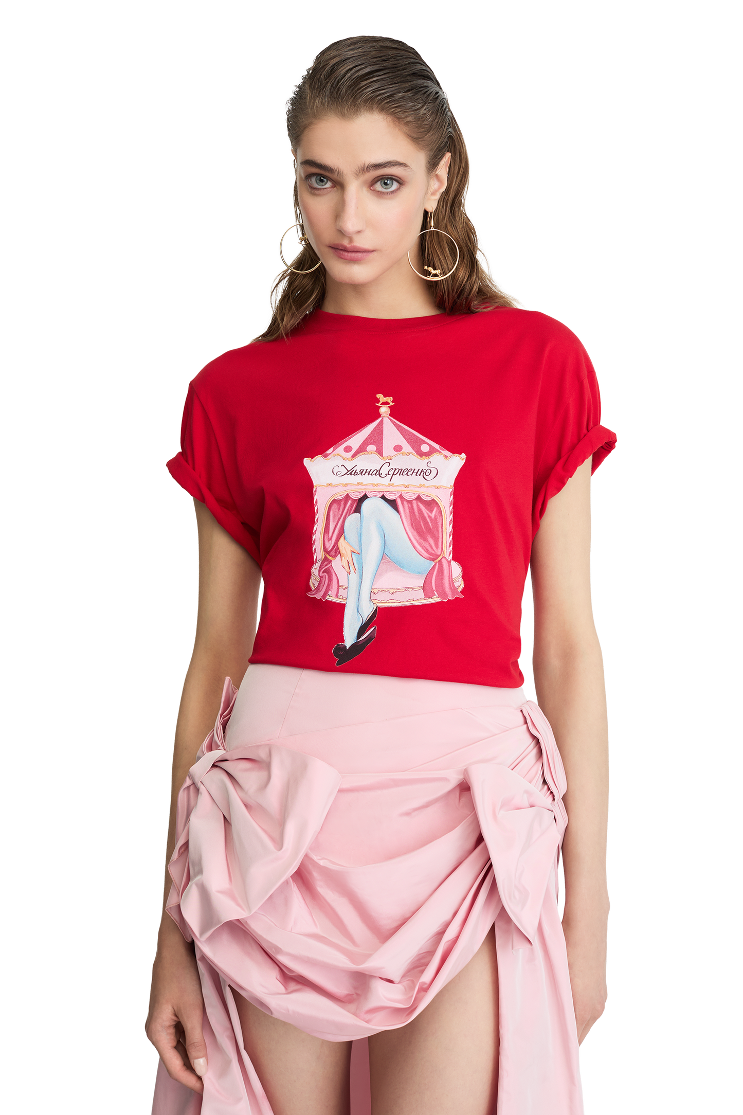 T-shirt with a signature print