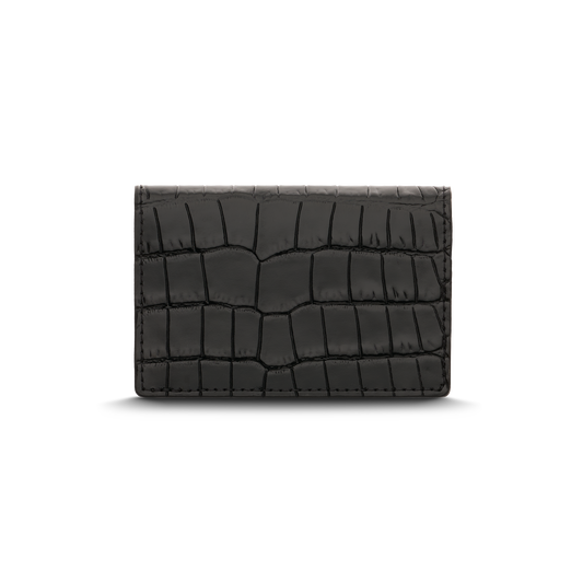 Leather cardholder with iconic rocking horse