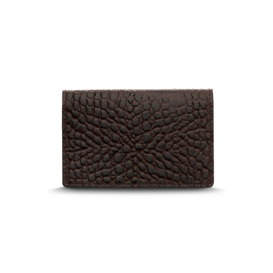 Leather cardholder with iconic rocking horse