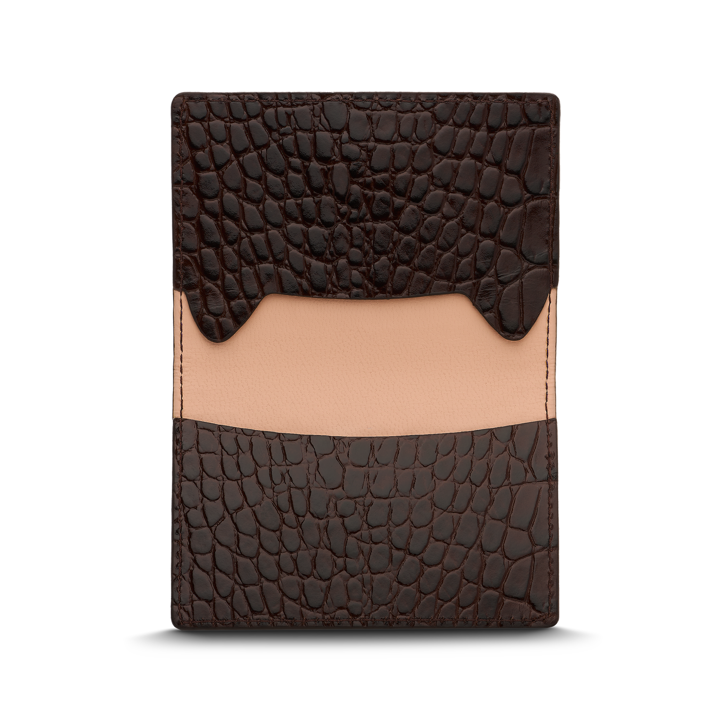 Leather cardholder with iconic rocking horse