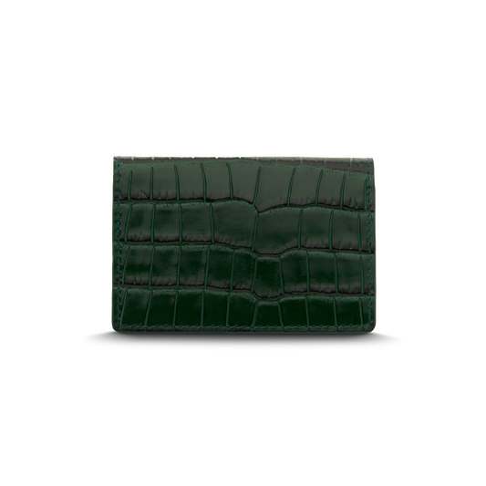 Leather cardholder with iconic rocking horse