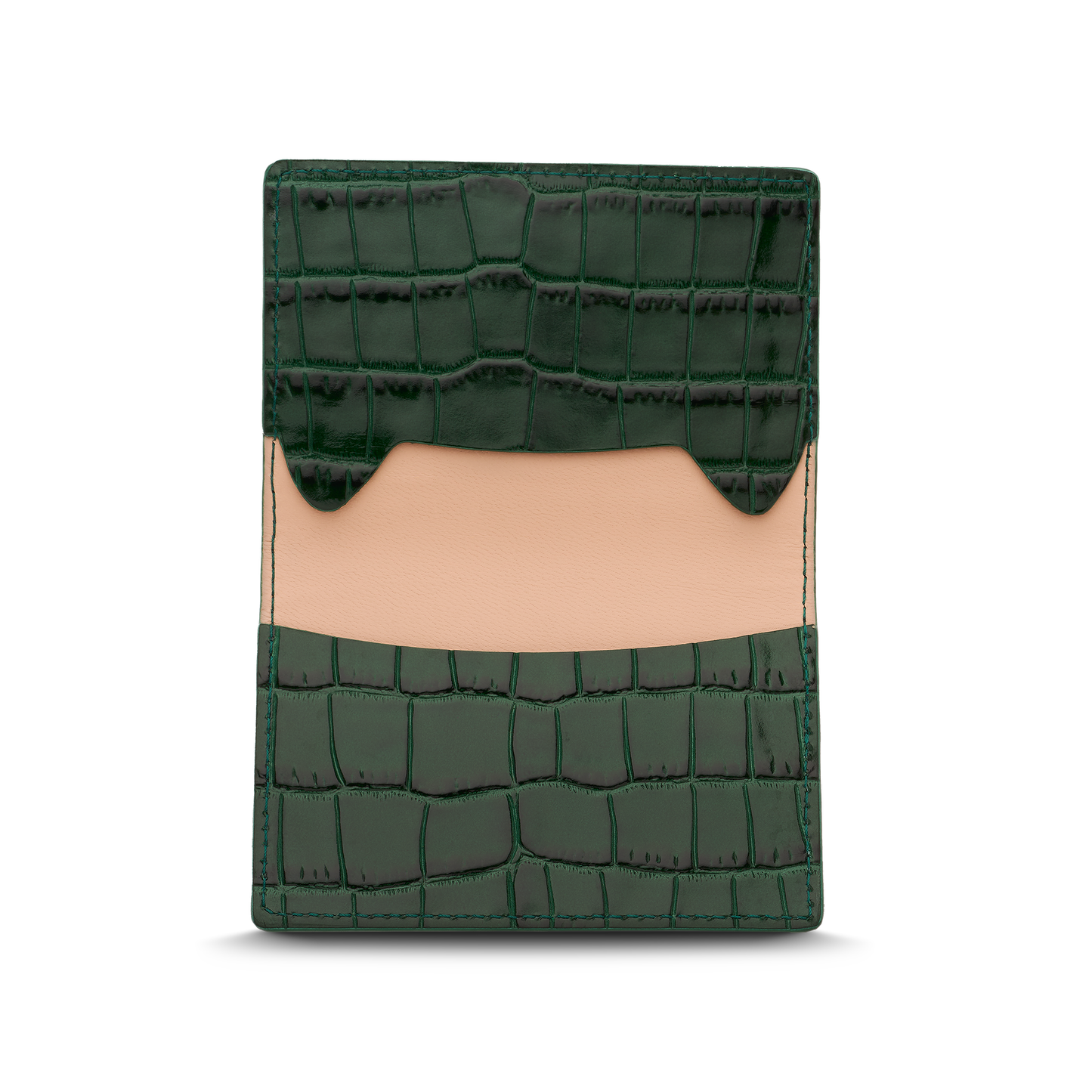 Leather cardholder with iconic rocking horse
