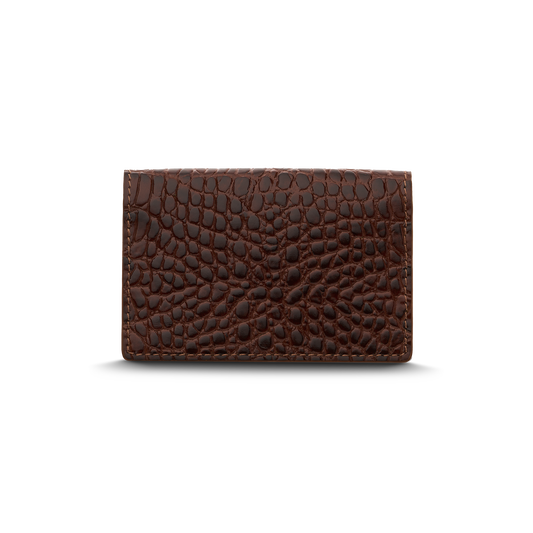 Leather cardholder with iconic rocking horse