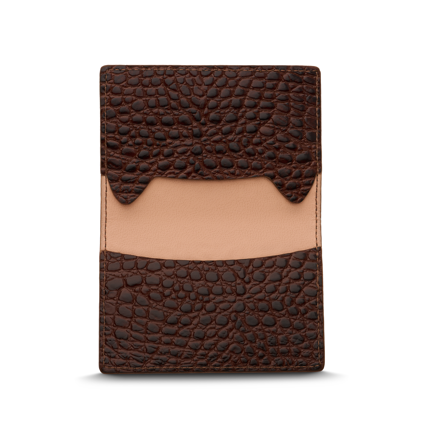 Leather cardholder with iconic rocking horse