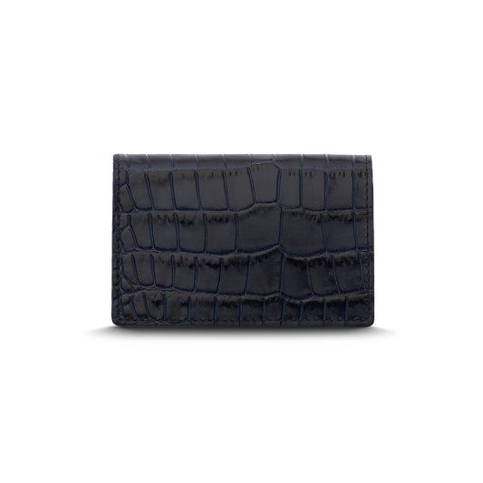 Leather cardholder with iconic rocking horse