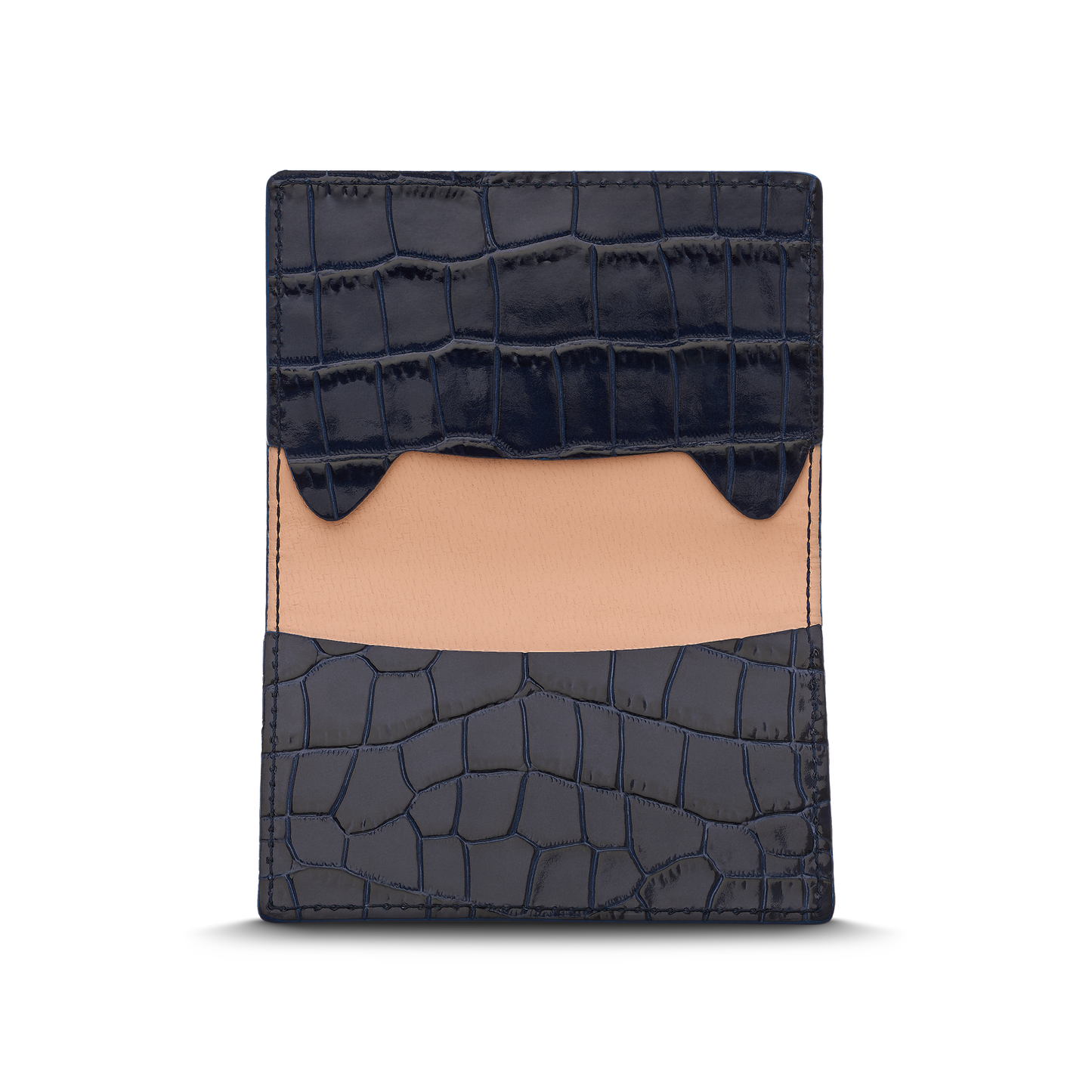 Leather cardholder with iconic rocking horse