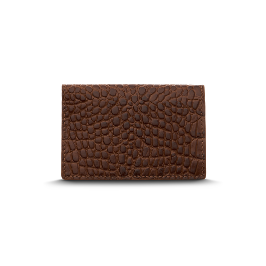 Leather cardholder with iconic rocking horse