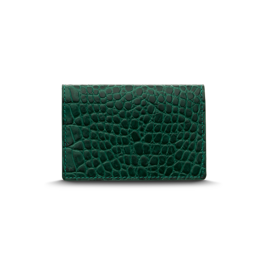 Leather cardholder with iconic rocking horse