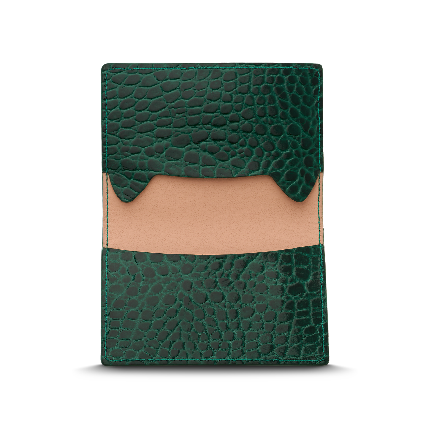 Leather cardholder with iconic rocking horse