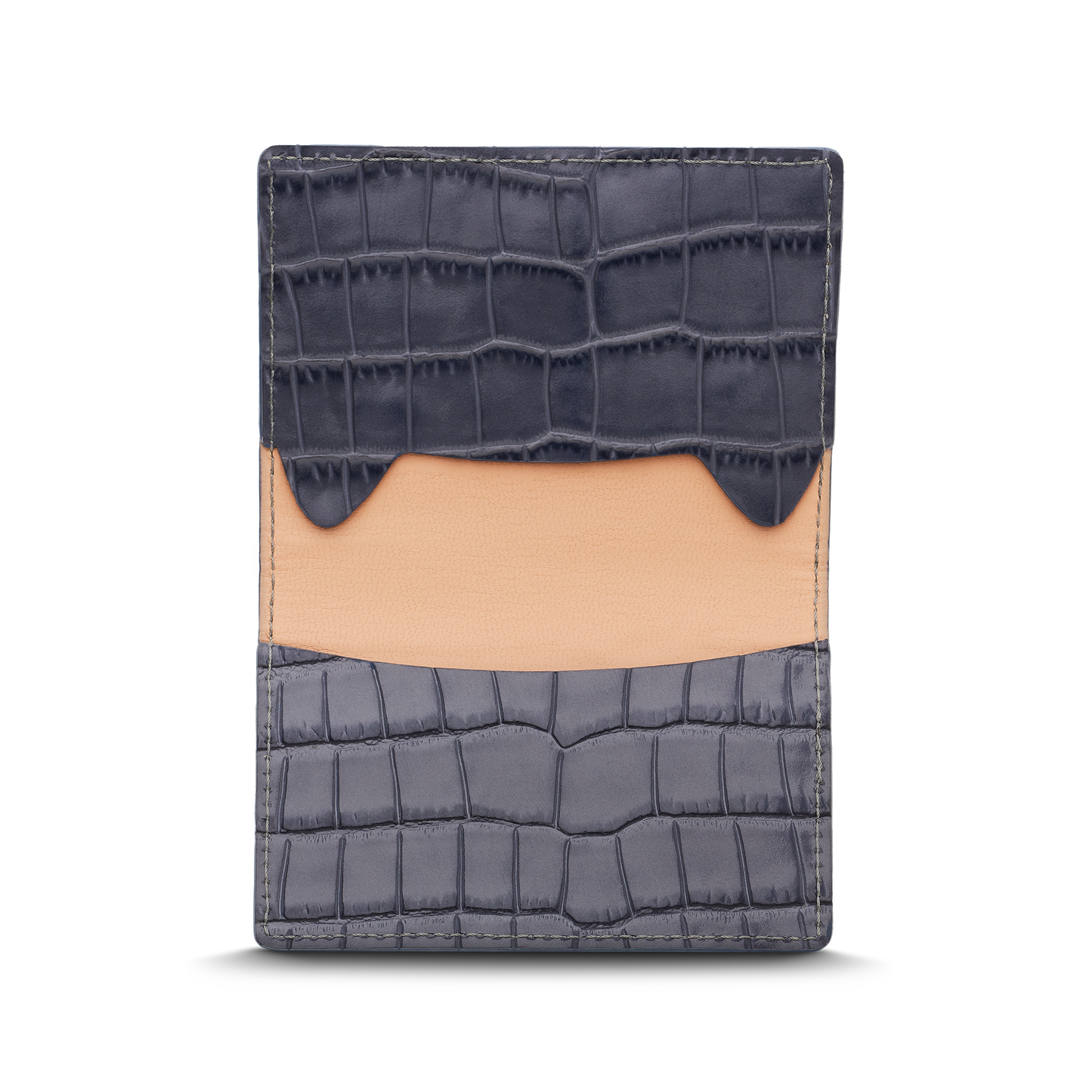 Leather cardholder with iconic rocking horse